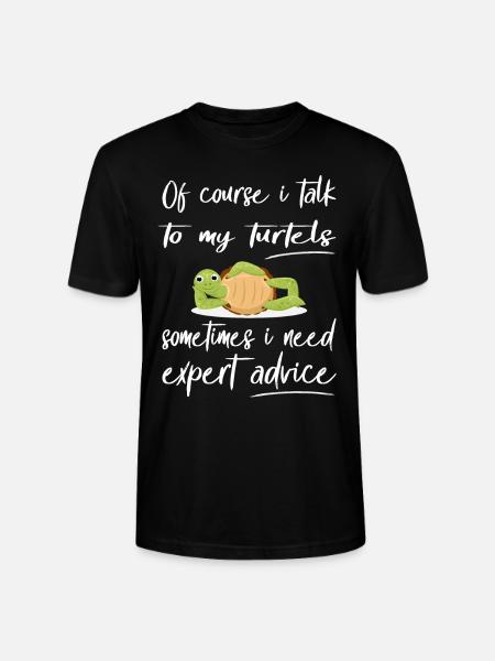 Funny Turtle Design Pet - Stanley/Stella CRAFTER Unisex Organic T-Shirt - black