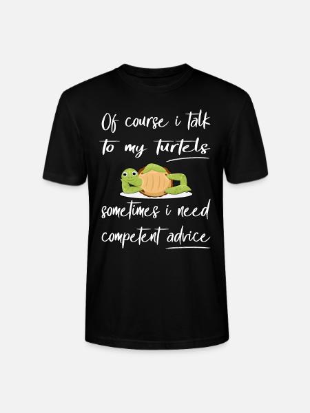 Funny Turtle Design Pet - Stanley/Stella CRAFTER Unisex Organic T-Shirt - black