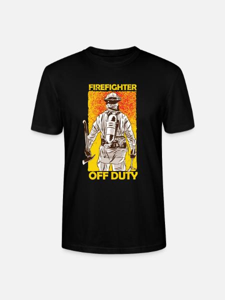 Retired Firefighter - Stanley/Stella CRAFTER Unisex Organic T-Shirt - black