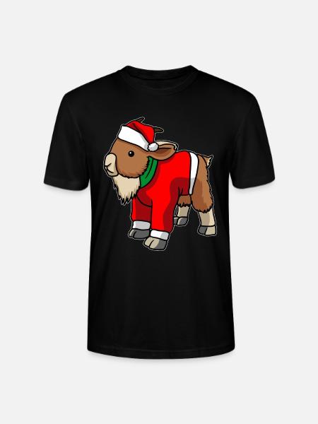 Chèvre avec pull de Noël - T-shirt bio CRAFTER Stanley Stella Unisexe - noir