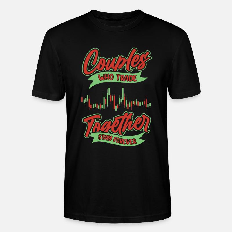Paire Day Trading Day Trader - T-shirt bio CRAFTER Stanley Stella Unisexe - noir