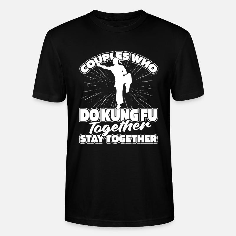 Kung Fu Couple - T-shirt bio CRAFTER Stanley Stella Unisexe - noir