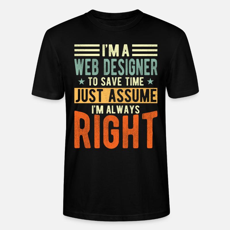 Webdesigner - Stanley/Stella Unisex Bio-T-Shirt CRAFTER - Schwarz