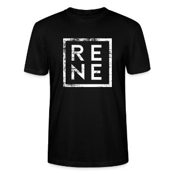 René Minimalisme - T-shirt bio CRAFTER Stanley Stella Unisexe - noir - Devant - Alina (178cm) & Michal (187cm)