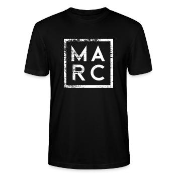 Marc Minimalisme - T-shirt bio CRAFTER Stanley Stella Unisexe - noir - Devant - Alina (178cm) & Michal (187cm)