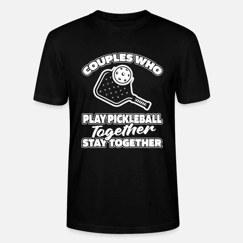 Pickleball Paar - Stanley/Stella Unisex Bio-T-Shirt CRAFTER - Schwarz