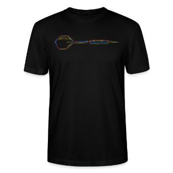 Darts Dartpfeil Dart - Stanley/Stella Unisex Bio-T-Shirt CRAFTER - Schwarz - Vorne - Alina (178cm) & Michal (187cm)