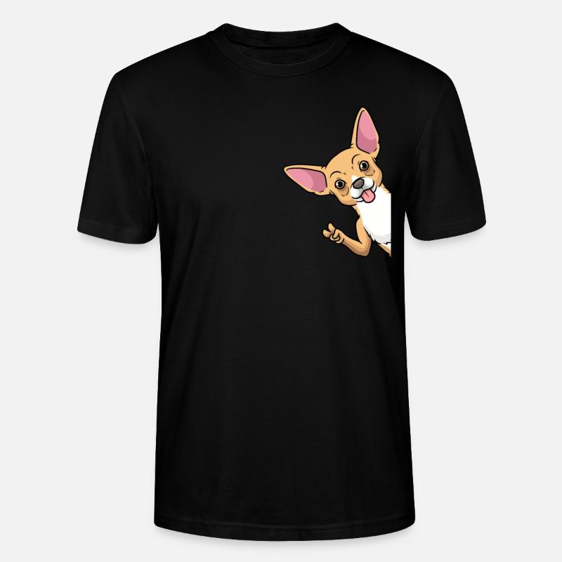 Chiweenie chien de côté - T-shirt bio CRAFTER Stanley Stella Unisexe - noir