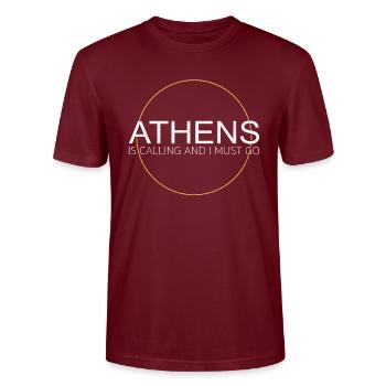 Athènes Dicton - T-shirt bio CRAFTER Stanley Stella Unisexe - bordeaux - Devant - Alina (178cm) & Michal (187cm)