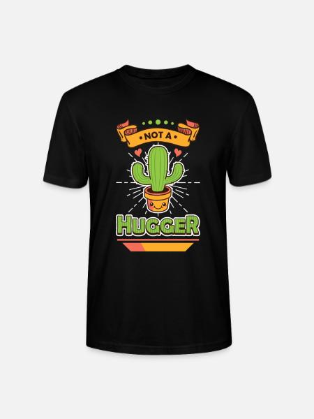 No hugging cactus - Stanley/Stella CRAFTER Unisex Organic T-Shirt - black