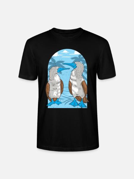 Seabirds Blue-footed - Stanley/Stella CRAFTER Unisex Organic T-Shirt - black