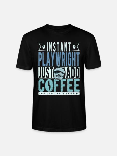 Dramatiker Kaffee Spruch - Stanley/Stella Unisex Bio-T-Shirt CRAFTER - Schwarz