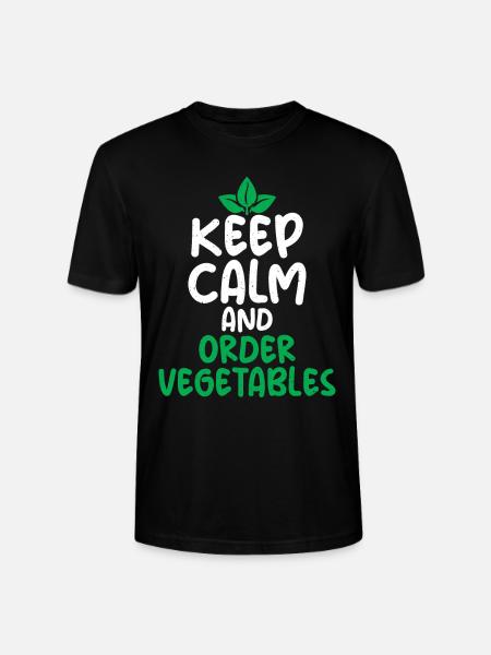 Vegetable Lover Vegetarian Gifts - Stanley/Stella CRAFTER Unisex Organic T-Shirt - black