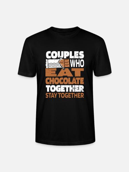 Chocolate Chocolate Pair - Stanley/Stella CRAFTER Unisex Organic T-Shirt - black