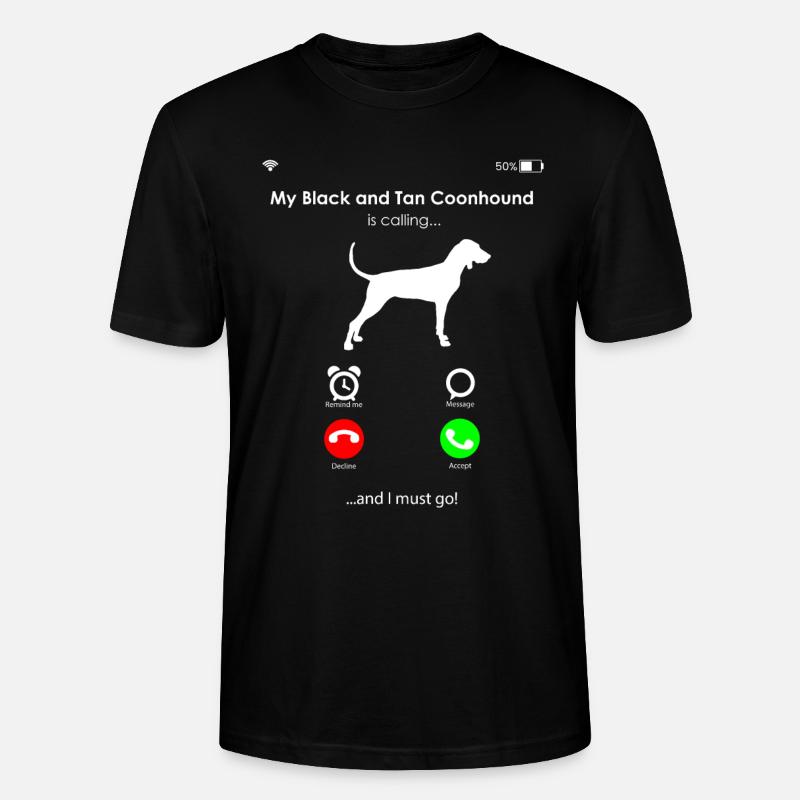 Coonhound noir et beige - T-shirt bio CRAFTER Stanley Stella Unisexe - noir