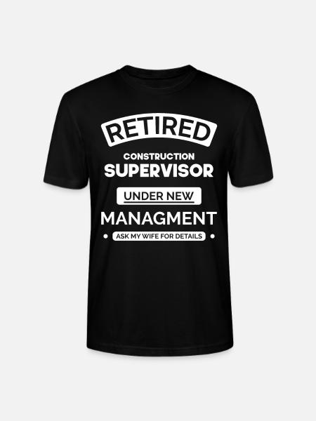 Retired site manager - Stanley/Stella CRAFTER Unisex Organic T-Shirt - black