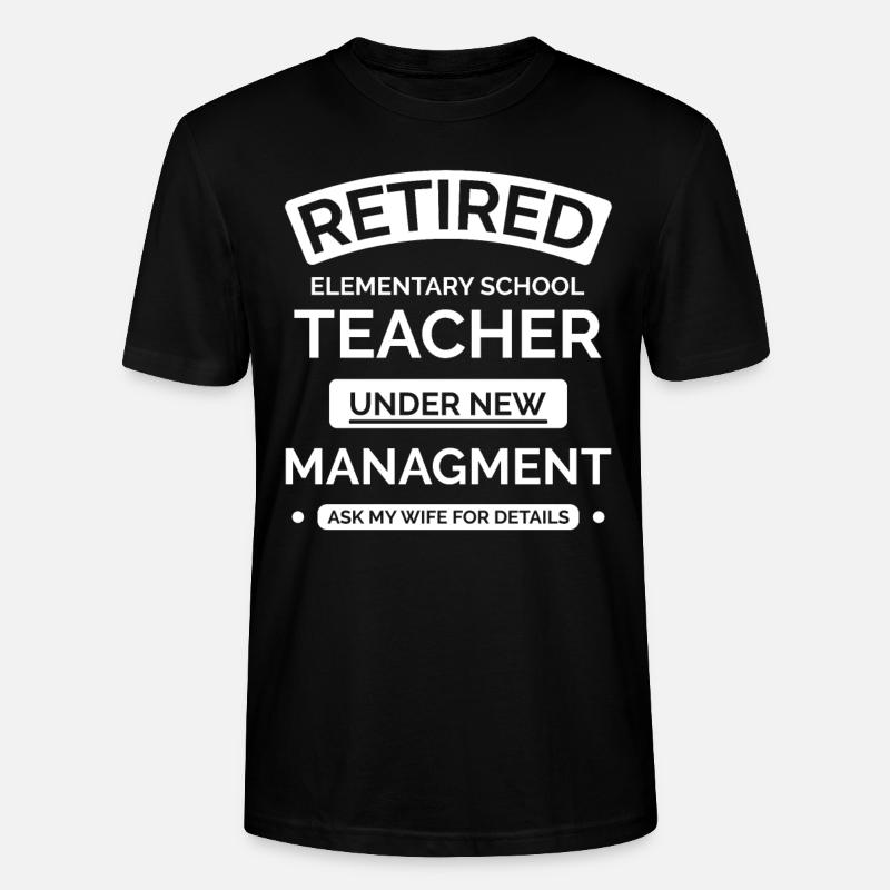 Enseignants retraités du primaire - T-shirt bio CRAFTER Stanley Stella Unisexe - noir