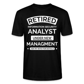 Analyste de la retraite en sécurité de l’information - T-shirt bio CRAFTER Stanley Stella Unisexe - noir - Devant - Alina (178cm) & Michal (187cm)