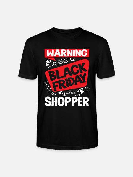 Warning Black Friday Shopper - Stanley/Stella Unisex Bio-T-Shirt CRAFTER - Schwarz