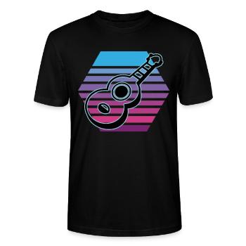 Ukuleles Vitage - Stanley/Stella CRAFTER Unisex Organic T-Shirt - black - Front - Alina (178cm) & Michal (187cm)