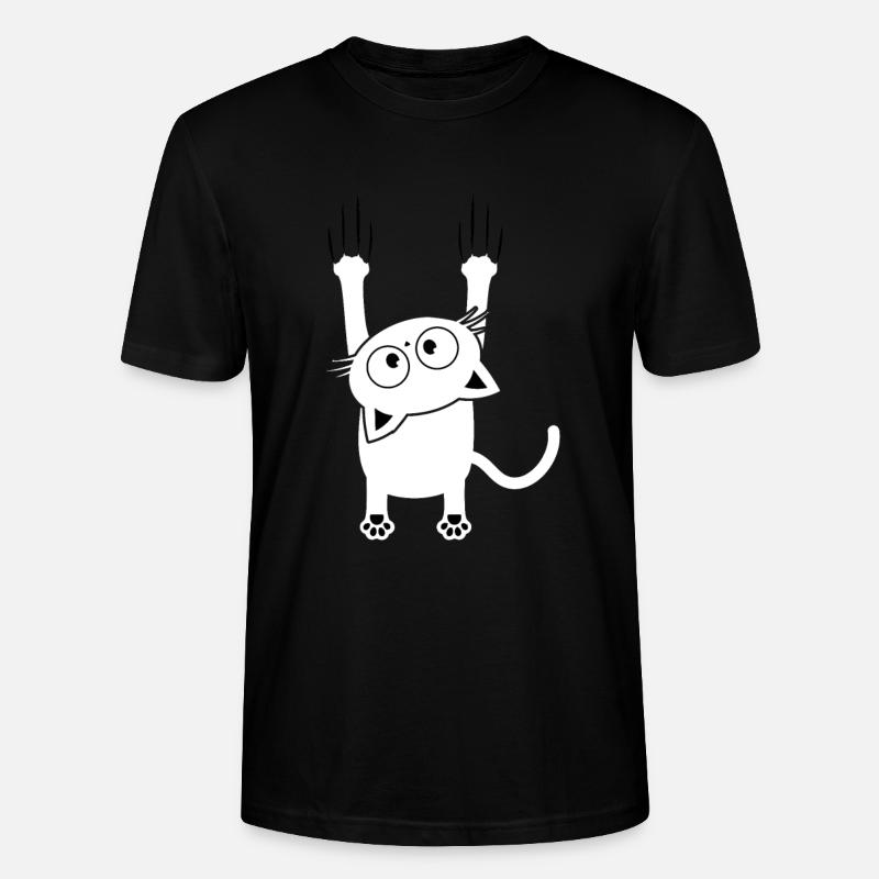 Katze fällt Kratzer Kätzchen - Stanley/Stella Unisex Bio-T-Shirt CRAFTER - Schwarz
