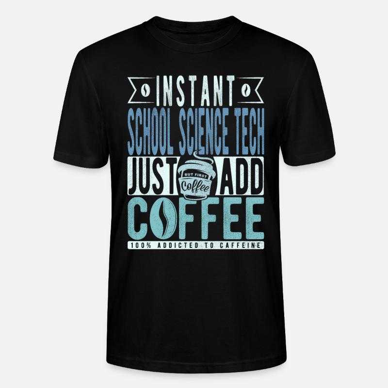 Café scientifique de l’école Café - T-shirt bio CRAFTER Stanley Stella Unisexe - noir