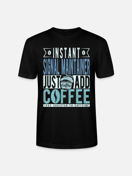 Signal maintenance coffee saying - Stanley/Stella CRAFTER Unisex Organic T-Shirt - black