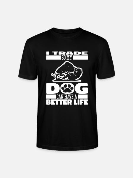 Day Trading Day Trader Dog - Stanley/Stella CRAFTER Unisex Organic T-Shirt - black