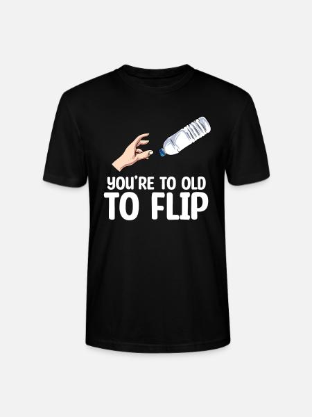 Water Bottle Flipping Bottle Turning - Stanley/Stella CRAFTER Unisex Organic T-Shirt - black
