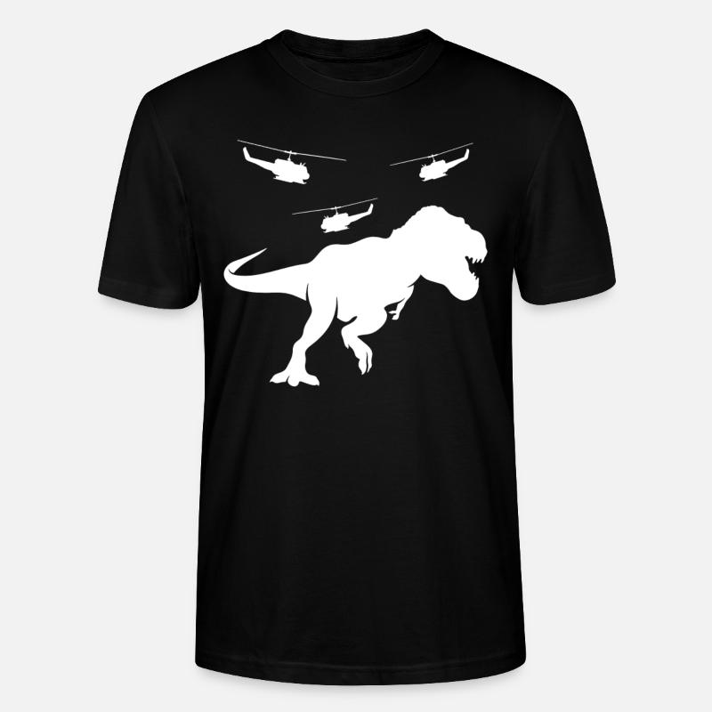 T-Rex Hubschrauber - Stanley/Stella Unisex Bio-T-Shirt CRAFTER - Schwarz