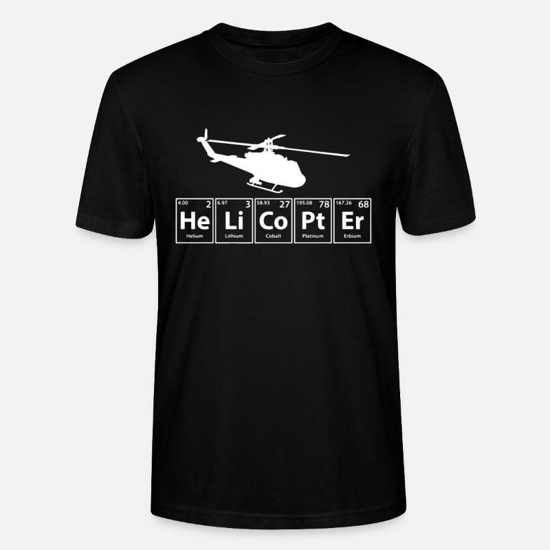 Hubschrauber Pilot Geschenk - Stanley/Stella Unisex Bio-T-Shirt CRAFTER - Schwarz