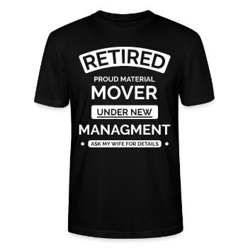 Retired logistics specialist - Stanley/Stella CRAFTER Unisex Organic T-Shirt - black - Front - Alina (178cm) & Michal (187cm)