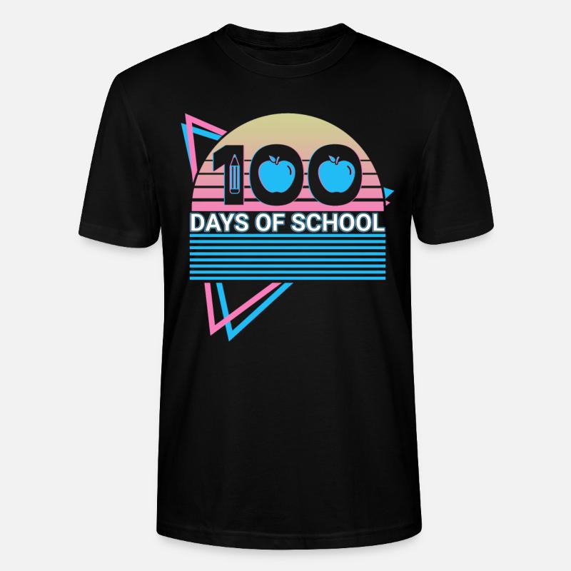 100 jours d’école rétro - T-shirt bio CRAFTER Stanley Stella Unisexe - noir