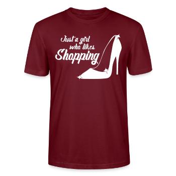 Shopping Chaussures Talons hauts Shopping - T-shirt bio CRAFTER Stanley Stella Unisexe - bordeaux - Devant - Alina (178cm) & Michal (187cm)