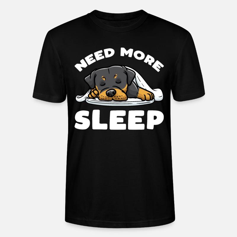 Rottweiler Chien endormi - T-shirt bio CRAFTER Stanley Stella Unisexe - noir