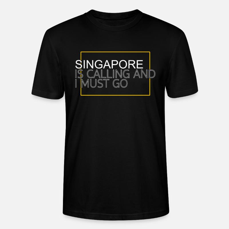 Singapur Spruch - Stanley/Stella Unisex Bio-T-Shirt CRAFTER - Schwarz