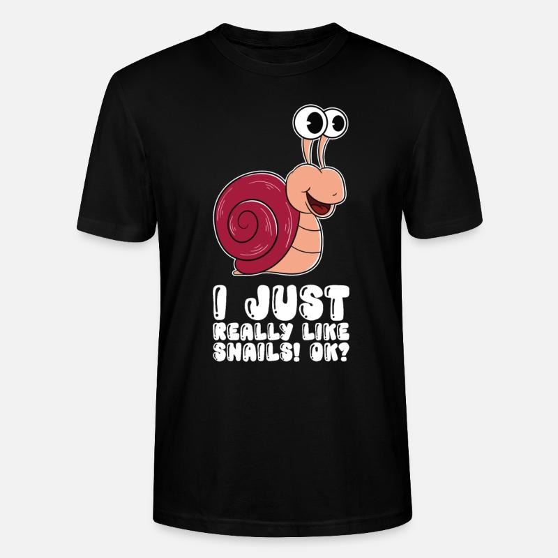 J’aime beaucoup les escargots - T-shirt bio CRAFTER Stanley Stella Unisexe - noir