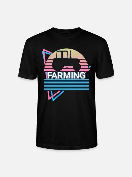 Agriculture Retro Farmer - Stanley/Stella CRAFTER Unisex Organic T-Shirt - black