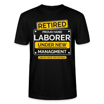 Retirement - Stanley/Stella CRAFTER Unisex Organic T-Shirt - black - Front - Alina (178cm) & Michal (187cm)