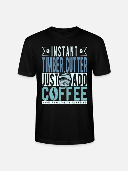 Wood cutter coffee saying - Stanley/Stella CRAFTER Unisex Organic T-Shirt - black