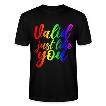 Valid Just Like You 4 - Stanley/Stella Unisex Bio-T-Shirt CRAFTER - Schwarz - Vorne - Alina (178cm) & Michal (187cm)