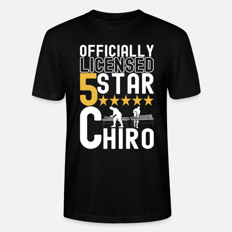 Chiropractor Chiropractic Physiotherapy - Stanley/Stella CRAFTER Unisex Organic T-Shirt - black