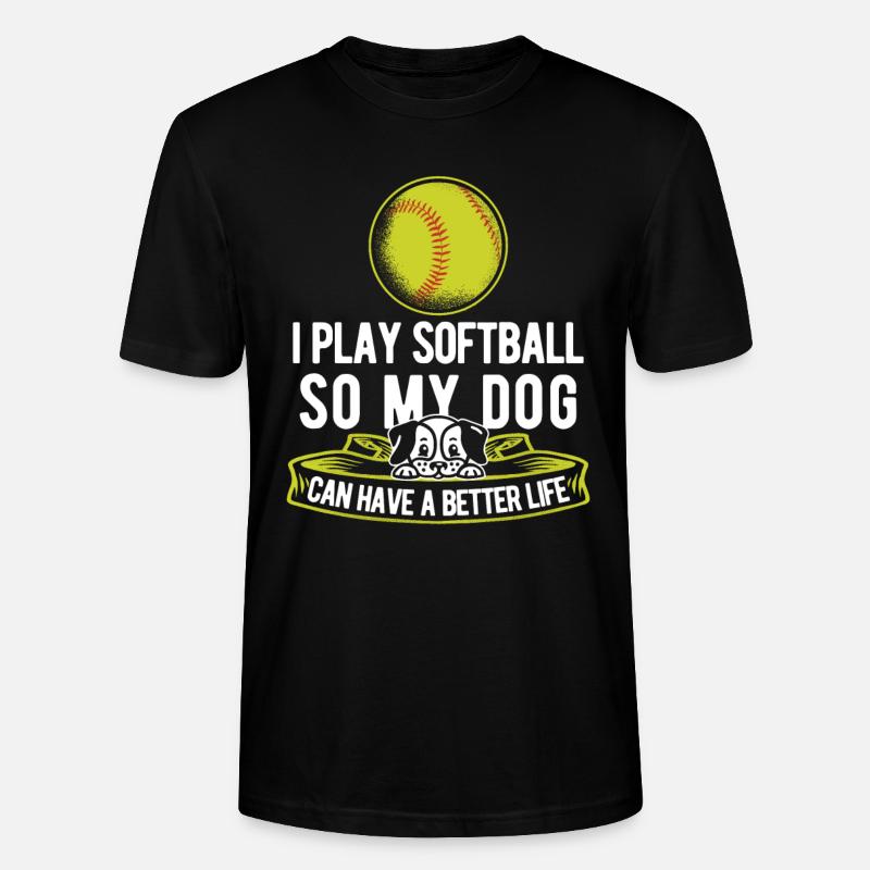 Chien de softball - T-shirt bio CRAFTER Stanley Stella Unisexe - noir
