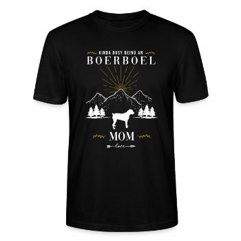 Boerboel - Stanley/Stella Unisex Bio-T-Shirt CRAFTER - Schwarz - Vorne - Alina (178cm) & Michal (187cm)
