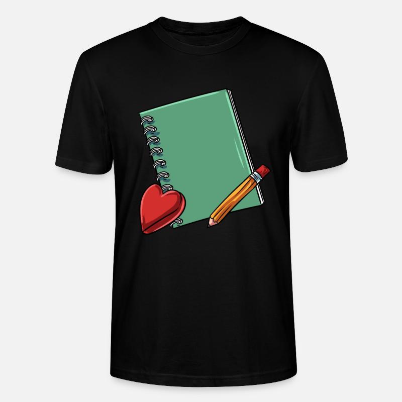 Heft Bleistift Grundschule - Stanley/Stella Unisex Bio-T-Shirt CRAFTER - Schwarz