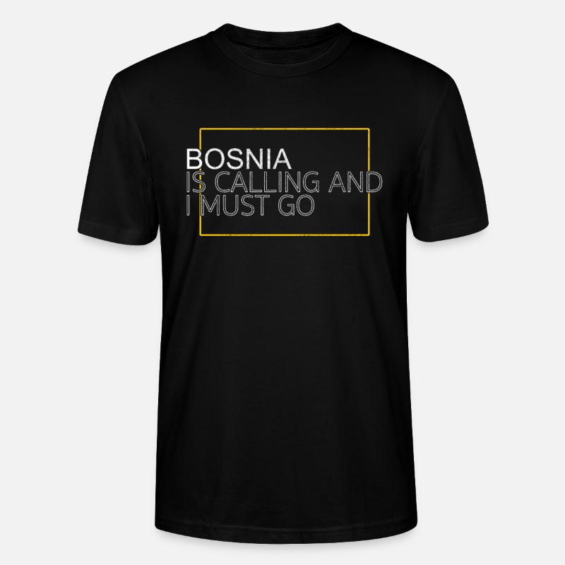 Bosnien Spruch - Stanley/Stella Unisex Bio-T-Shirt CRAFTER - Schwarz