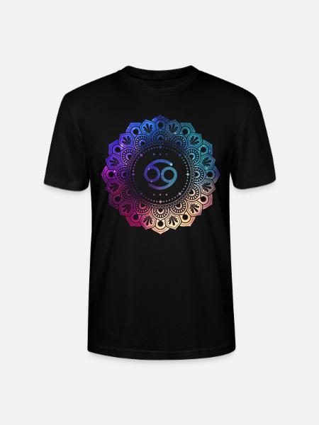 Krebs Sternzeichen Symbol Mandala - Stanley/Stella Unisex Bio-T-Shirt CRAFTER - Schwarz