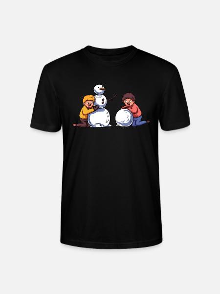 Snowman - Stanley/Stella CRAFTER Unisex Organic T-Shirt - black