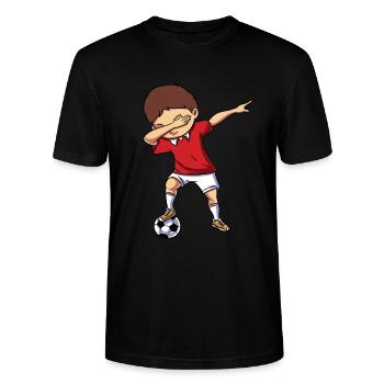 Équipe de football - T-shirt bio CRAFTER Stanley Stella Unisexe - noir - Devant - Alina (178cm) & Michal (187cm)