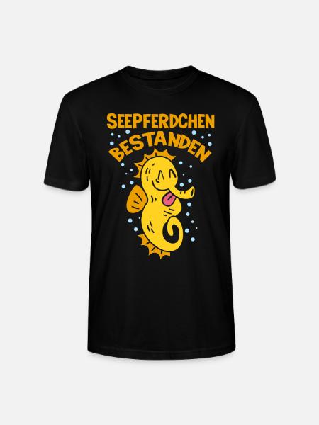 Seepferdchen-Abzeichen Schwimmabzeichen Schwimmen - Stanley/Stella Unisex Bio-T-Shirt CRAFTER - Schwarz